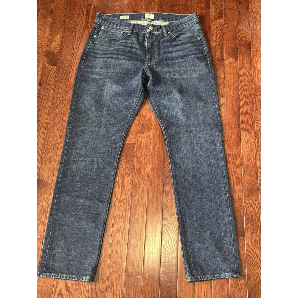 J.Crew 1040 Athletic Fit Jeans Mens 32x32 Dark Wash Blue Denim Straight Leg